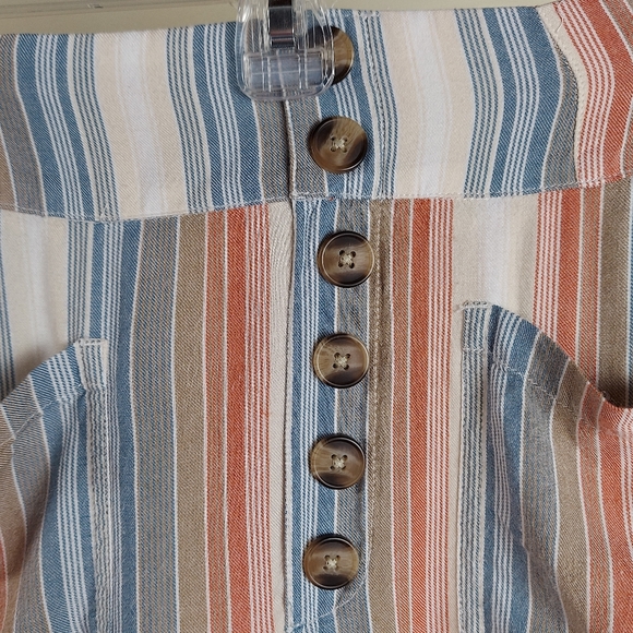 NWOT AE Wide Leg Pants Striped Size Medium - Picture 3 of 13